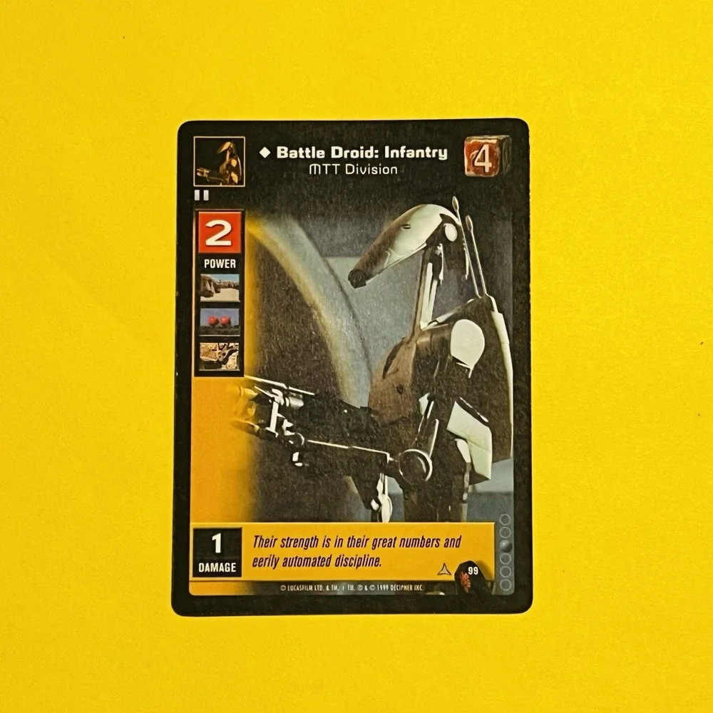 1999 Star Wars Young Jedi CCG Sample Deck Battle Droid: Infantry‎